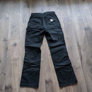 Black carhartt Washed twill dungaree relaxed fit size 30x30